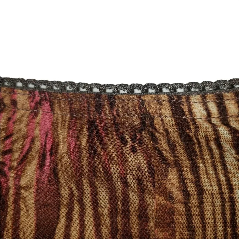 Brown Patterned Maxi Skirt